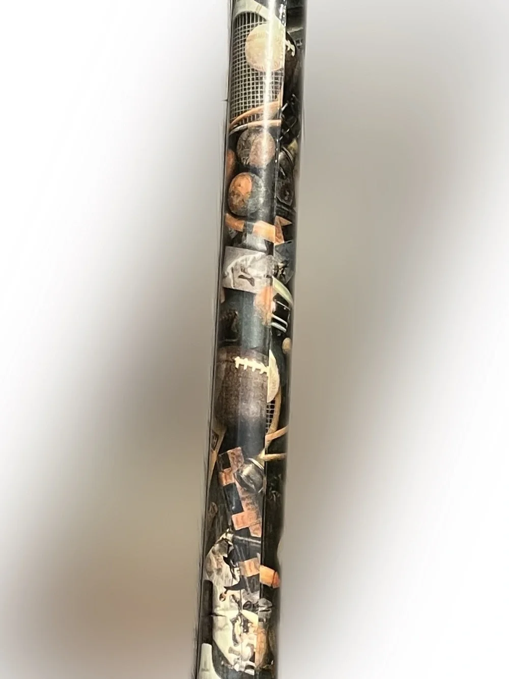 🔴New Vintage Sports Themed Equipment Gift Wrap Roll Retro Craft Art